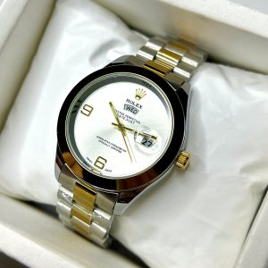 New Edition Imported Watch( Two Tone Silver )