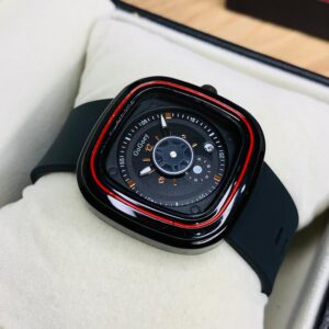 Gogoey Square Dial Silicon Strap Watch (BLACK COLOUR)