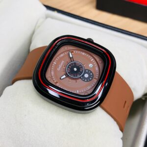 Gogoey Square Dial Silicon Strap Watch (BROWN COLOUR)