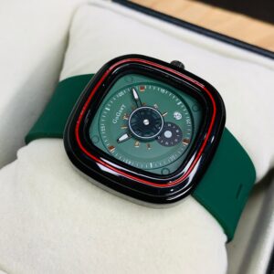 Gogoey Square Dial Silicon Strap Watch (GREEN COLOUR)